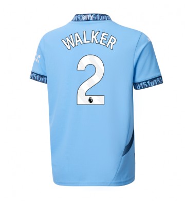 Manchester City Kyle Walker #2 Hjemmebanetrøje 2024-25 Kort ærmer